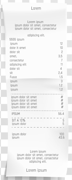 Exemple de ticket de caisse